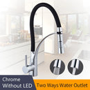 DecorBites™ LED Kitchen Faucet with Rubber Design and Single Handle Pull Down