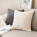 DecorBites™ Corduroy Flocking Velvet Pillow Cover, Soft Home Decor, 45x45cm/60x60cm