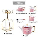 DecorBites™ Gold Porcelain Coffee & Tea Set - Luxury Bone China Porcelain Coffeeware