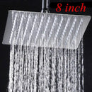 Modern square rain shower head bathroom chrome rainfall sprayer