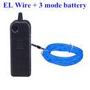 DecorBites™ 3V Neon Light EL Wire Rope 1m/3m/5M Glow Strip LED Shoes Clothing Car