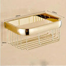 DecorBites™ Gold Bathroom Accessories Set: Towel Shelf, Towel Bar, Paper Holder, Cloth Hook
