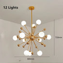 DecorBites™ Acrylic Molecule Chandelier Golden Kitchen Restaurant Lighting Sputnik Globe Lamp