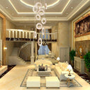 10 Lights - Hanging LED Crystal Lamp for Staircase, Lobby