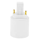 DecorBites™ LED Bulb Holder Socket Converter G24 to E27 Adapter - White
