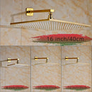 DecorBites™ Golden LED Rainfall Shower Faucet with 3-way Mixer and Brass Spout