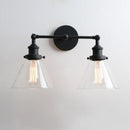 DecorBites™ Funnel Glass Metal Wall Light Double Heads Sconce Lamp Fixtures