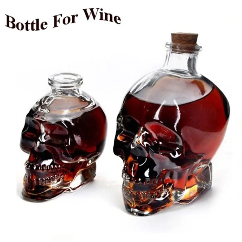 DecorBites™ Glass Skull Bottle: Creative Crystal Vodka/Wine 180ML/350ML
