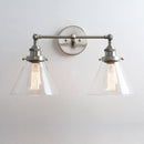 DecorBites™ Funnel Glass Metal Wall Light Double Heads Sconce Lamp Fixtures