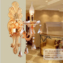 DecorBites™ Gold Crystal Wall Light Indoor Lamp - Elegant Alloy Crystal Candle Design
