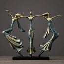 DecorBites™ Dancing Couple Sculpture Statue Love Decoration Abstract Lovers Figurines Ornament