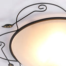 DecorBites™ Glass Round Ceiling Light - 45cm/63cm Diameter, Gilt Finish Industrial Lamp