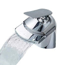 DecorBites™ Golden Brass Waterfall Vessel Sink Faucet - Chrome Bathroom Vanity Tap