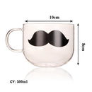 DecorBites™ Glass Coffee Mug 320ml Cute Squirrel Tea Cup Heat Resistant Beer Mug