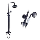 DecorBites™ Black Brass Bath Shower Faucet Set with Handshower and Tub Spout