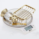 DecorBites™ Gold Crystal Brass Ceramics Bathroom Soap Holder Home Decor Enhance Bathroom Storage