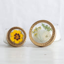 Petite Pressed Floral Candle - Honey Tobacco