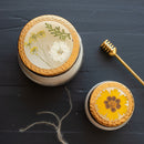 Petite Pressed Floral Candle - Honey Tobacco