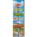 Huntington Beach State Park Beach Directional | Wall Art Print on Real Wood
