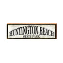 Huntington Beach State Park Sign | Wall Art Print on Real Wood