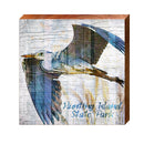 Hunting Island State Park Watercolor Heron | Real Wood Art Print HUN3