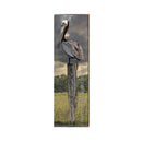 Hunting Island Pelican On Piling | Real Wood Art Print