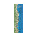 South Carolina Coastline Map | Real Wood Art Print
