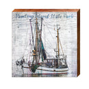 Hunting Island State Park Shrimp Boat | Real Wood Art Print HUN4