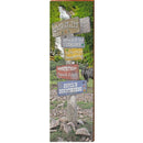 Land of the Waterfalls Mountain Directional | Wall Art Print on Real Wood