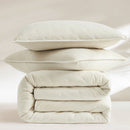 Full / Queen 3-Piece Cream Velvet Embroidered Super Soft Quilt Set