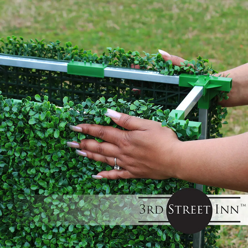 Square Boxwood Hedge Wall