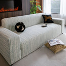 High Stretch Couch Slipcover with Abstract Stripe, Washable Non-Slip Cover for Dogs