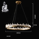 DecorBites™ Dimmalbe LED Crystal High Ceiling Chandelier for Living Room