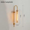 DecorBites™ E27 Glass Wall Light in Smoke Gray Amber Milky White Green for Bedroom Living Room