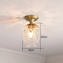 DecorBites™ Gold Crystal Round Ceiling Chandelier for Living Room LED Light Fixtures