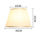 DecorBites™ Golden Edge Large Cloth Lampshade Cover for Bedroom Bedside Floor Lamp