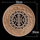 Round Wood Applique Wood Decal Wood Mouldings Onlay Unpainted European Carving Long Floral Wooden Furniture Decoration Corner