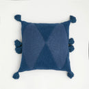 DecorBites™ Knitted Tassel Cushion Cover Blue Mustard Yellow Ivory 45cm*45cm Sok Case