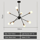 DecorBites™ LED Ceiling Chandelier: Modern & Industrial Sputnik Style for Living Room & Bedroom