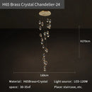 DecorBites™ Crystal Diamond Chandelier for Duplex Building Stairwell Loft Pendant Lighting
