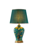 DecorBites™ Emerald Queen Green Ceramic Table Lamp - Luxury Villa Bedroom Living Room Lighting