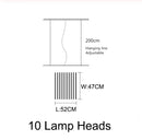 DecorBites™ LED Chandelier: Modern Nordic Loft Hanging Light for Living Room, Restaurant, Bar
