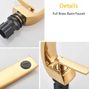 DecorBites™ Gold Basin Faucet: Deck Mount Black Chrome Mixer for Bathroom Washbasin