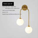 DecorBites™ Gold Glass Ball Wall Sconce | Modern Nordic Bedside Lighting for Bedroom
