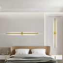 DecorBites™ Linear Metal Tubes LED Wall Light Gold for Modern Living Room & Bathroom Mirrors