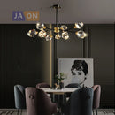 DecorBites™ Black Crystal Copper LED Chandelier - Art Deco Hanging Lamp for Dinning Room