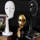 DecorBites™ Lady Face Abstract Art Sculpture Resin Ornaments for Home Decor