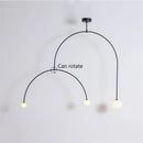 DecorBites™ Iron Balance Chandelier: Scandinavian Post-Modern Living Room Pendant Lamp