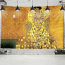 DecorBites™ Gold Kiss Oil Painting Tapestry Wall Hanging Art Blanket