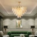 DecorBites™ Leaf Glass Pendant Chandelier - Nordic Style Light Luxury for Bedroom, Living Room